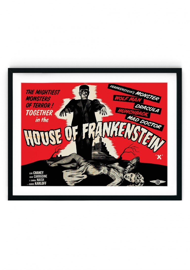 House Of Frankenstein Retro Film Poster